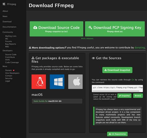 home economics s03e01 ffmpeg|Download FFmpeg.
